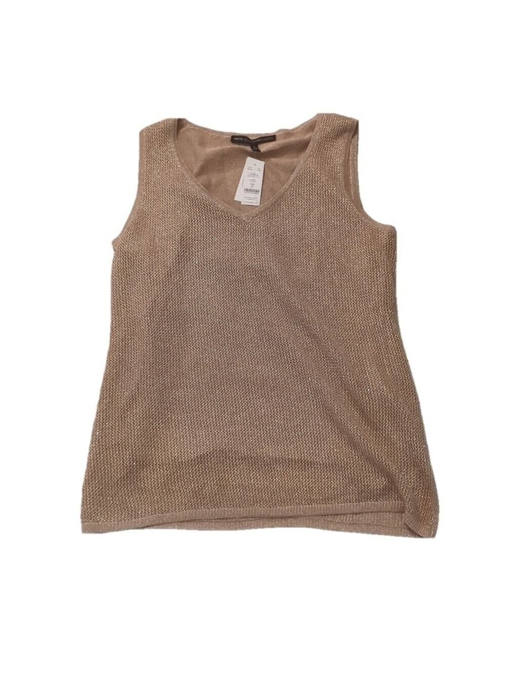 white house black market rose gold vest size small